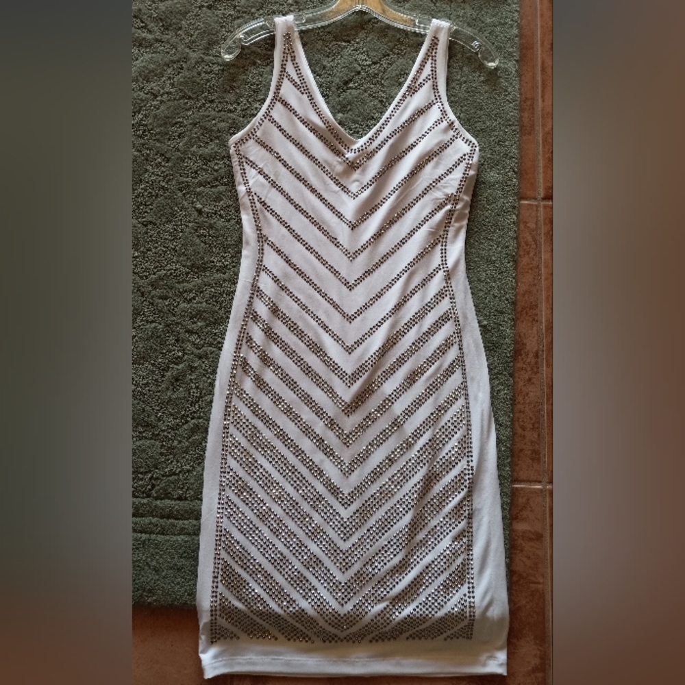 White Rhinestone Dress - Picture 2 of 5